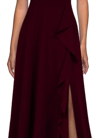 High-Neck Side-Split Maxi Formal Dress (Cocktail & Evening Wear)