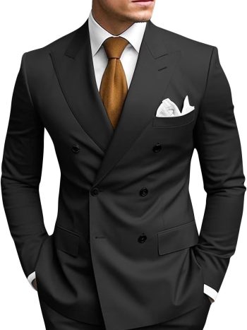 Slim-Fit Double-Breasted Two-Piece Suit (Homecoming & Prom)