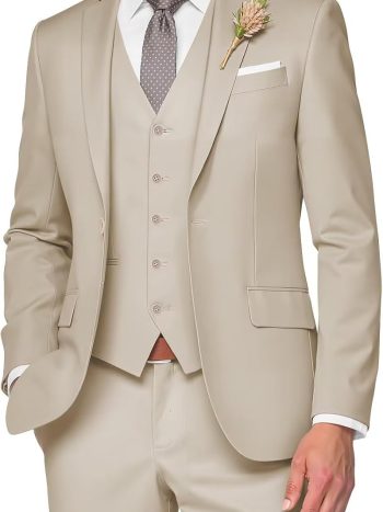 Single-Breasted One-Button Three-Piece Wedding Suit