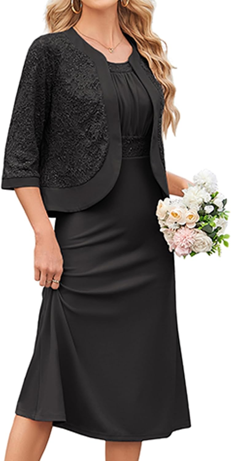 Two-Piece Sequin Dress with Matching Jacket (Wedding Guest & Mother of the Bride)
