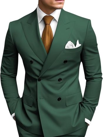 Modern Double-Breasted Two-Piece Suit (Slim Fit)