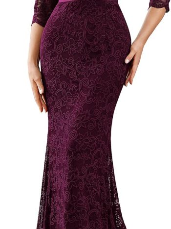 Spaghetti-Strap Ruffle Split Satin Mermaid Maxi Gown (High Side Split, Prom, Cocktail & Wedding Guest)