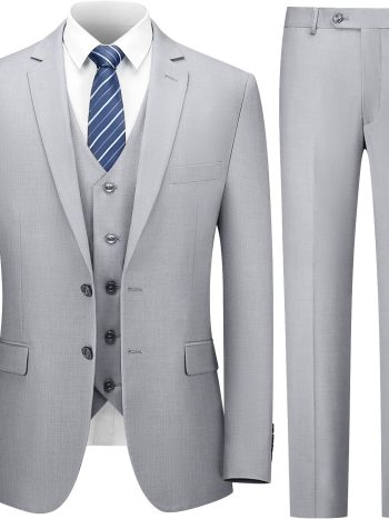 Tailored Three-Piece Business Suit (With Tie)