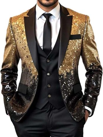 One-Button Sequin Blazer (Business & Party Wear)