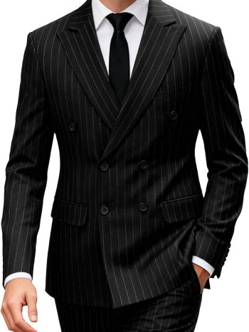 Paisley Double-Breasted Two-Piece Dinner Suit (Peak Lapel)