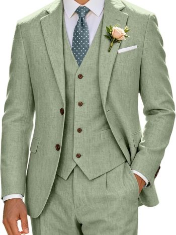 Tailored Linen Three-Piece Suit (Beach & Business Casual)
