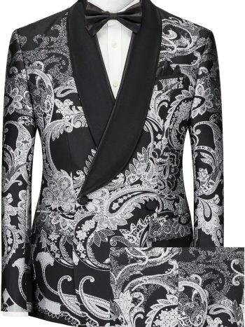 Luxury Floral-Embroidered Dinner Jacket (Party & Banquet)